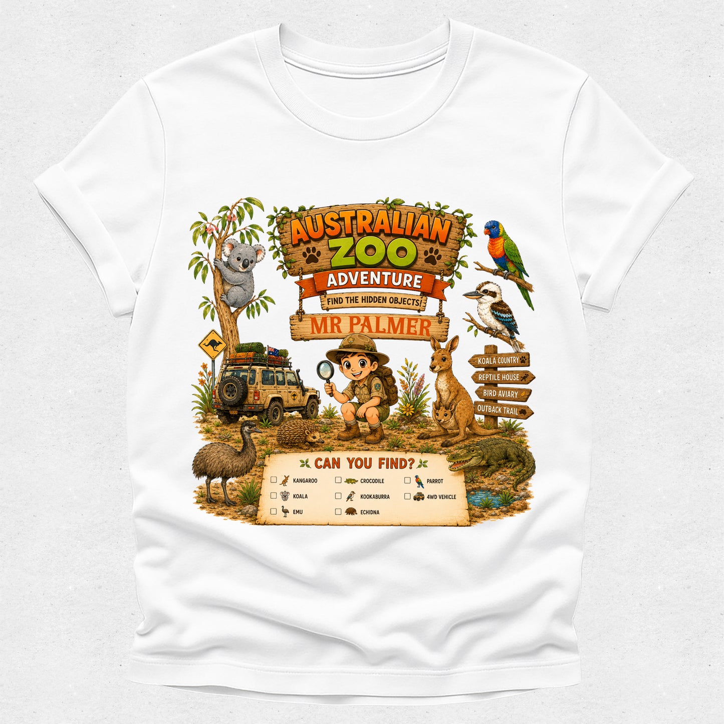 Interactive Book Week Quest Tshirt - Australian Zoo