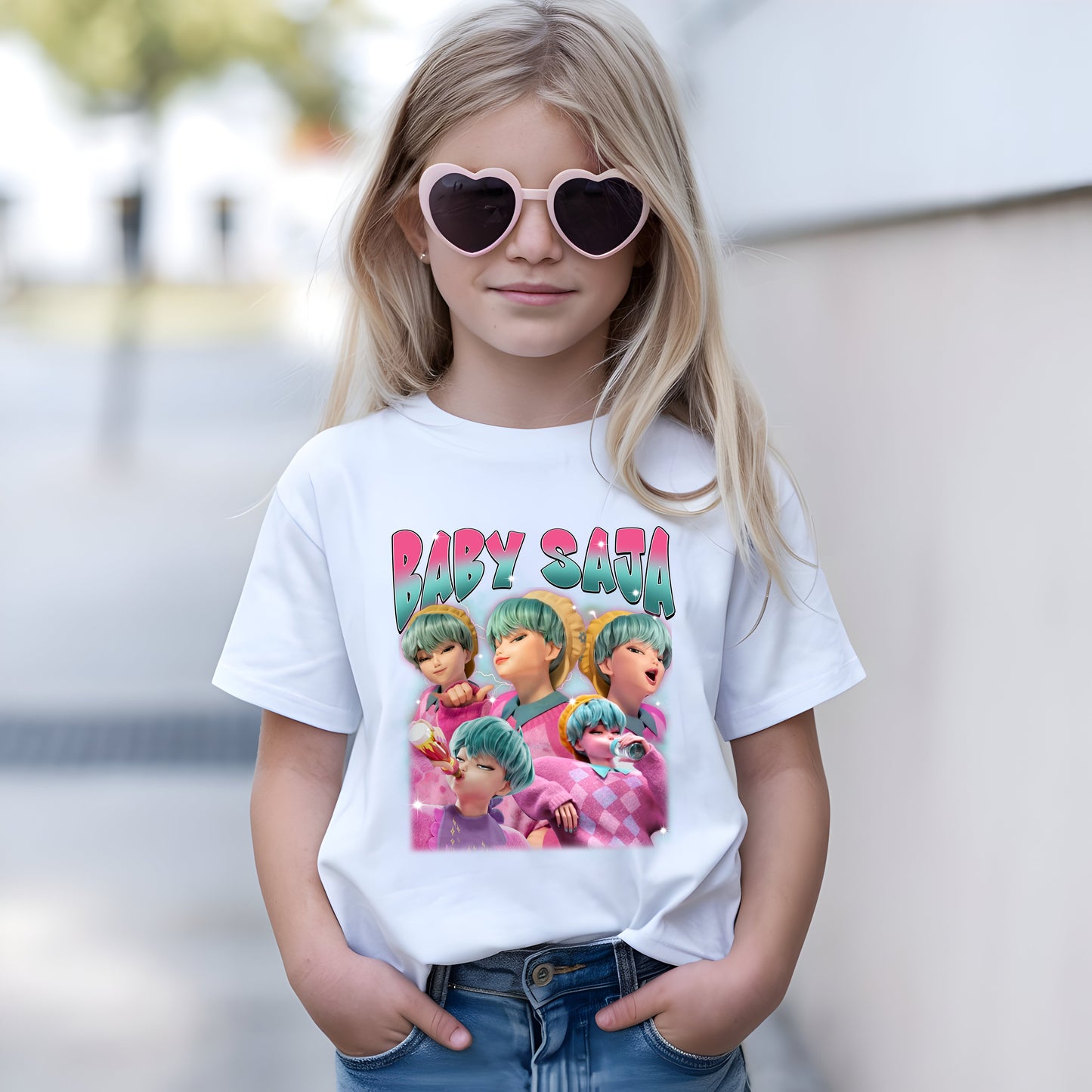Baby Saja Boys graphic t-shirt inspired by K-Pop Demon Hunters Netflix