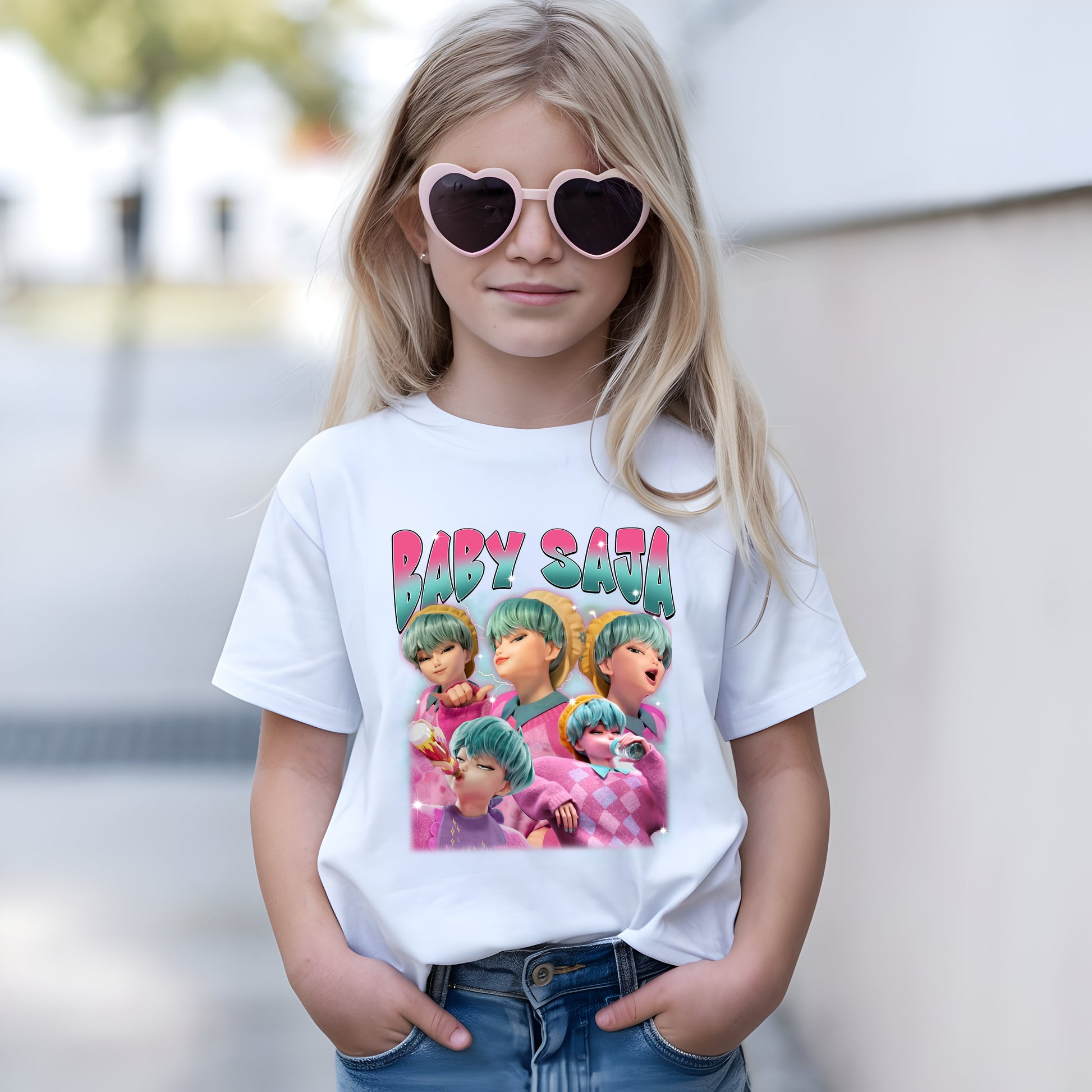 Baby Saja Boys graphic t-shirt inspired by K-Pop Demon Hunters Netflix