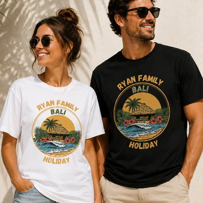 Bali Holiday Crew- Matching Tees for Family & Friends - Vacation Tshirts