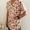 Christmas Unisex Printed Scrubs - Beige Santa