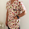 Christmas Unisex Printed Scrubs - Beige Santa