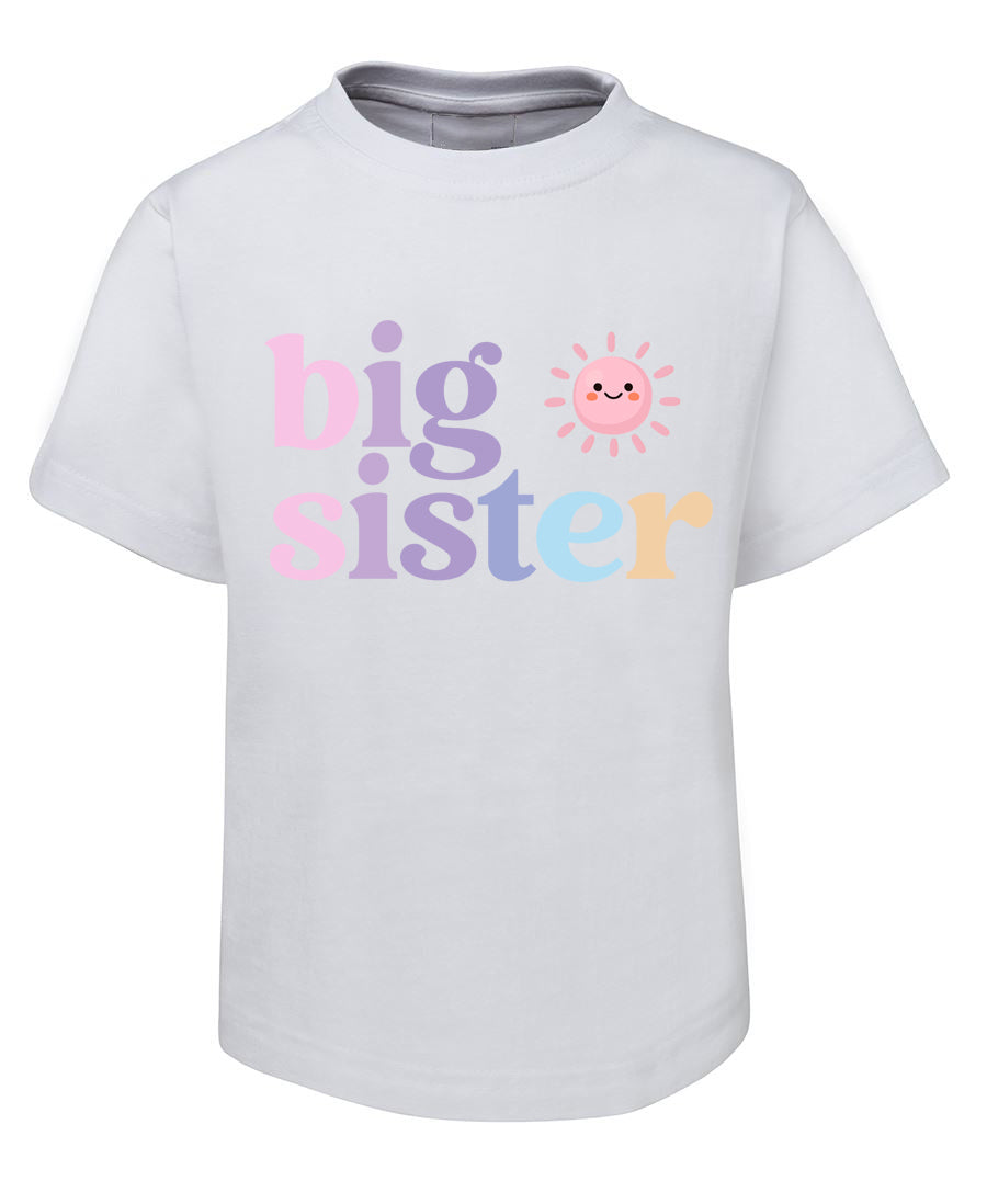 Big Sister with Sun - Pregnancy New Baby Announcement Tshirt