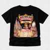 A black short-sleeve t-shirt with a colorful graphic print featuring a princess, a castle, and a treasure chest, with the text 'BOOK WEEK QUEST', 'PRINCESS PALACE', and 'Citianna'.