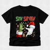 Santa with Grinch Hands 6 7 - Christmas Tshirt