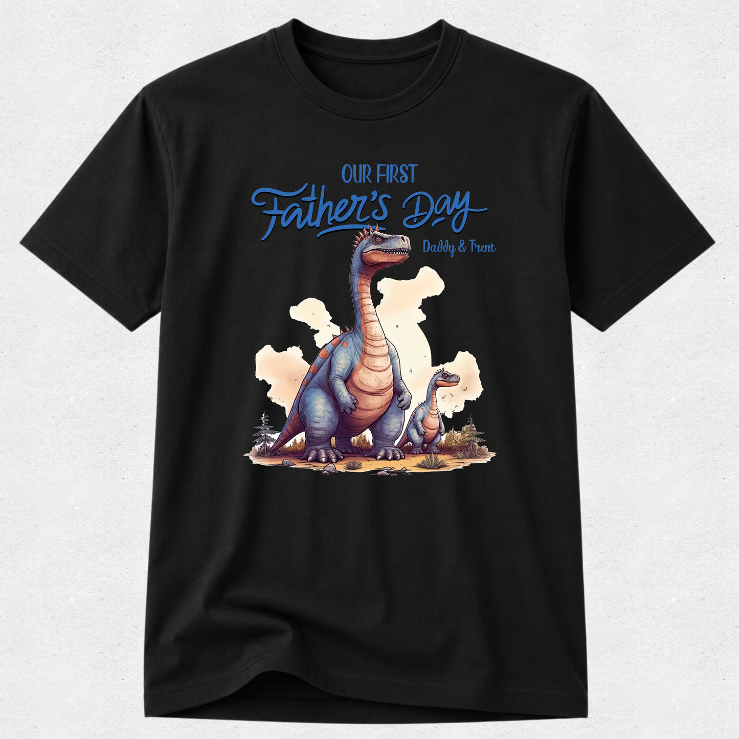 Dinosaur 1 -  Our First Fathers Day Matching Tshirt
