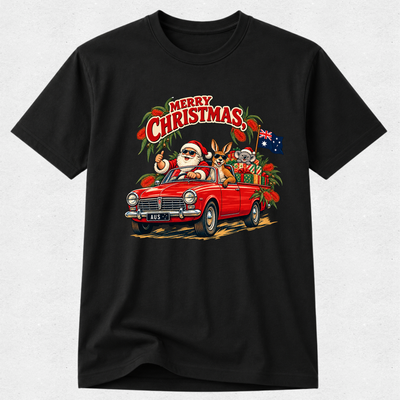 Merry Christmas - Aussie Flag Tshirt