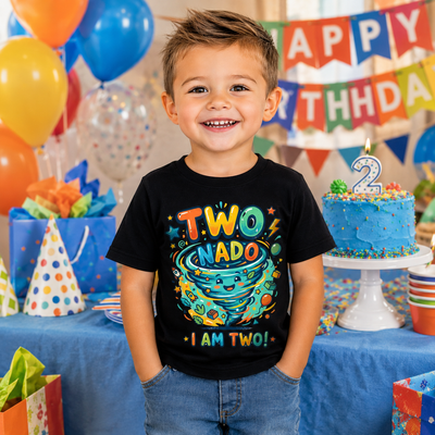 Two-Nado Birthday Tshirt - I am Two!