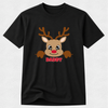 Reindeer Peeking - Personalised Christmas Tshirt