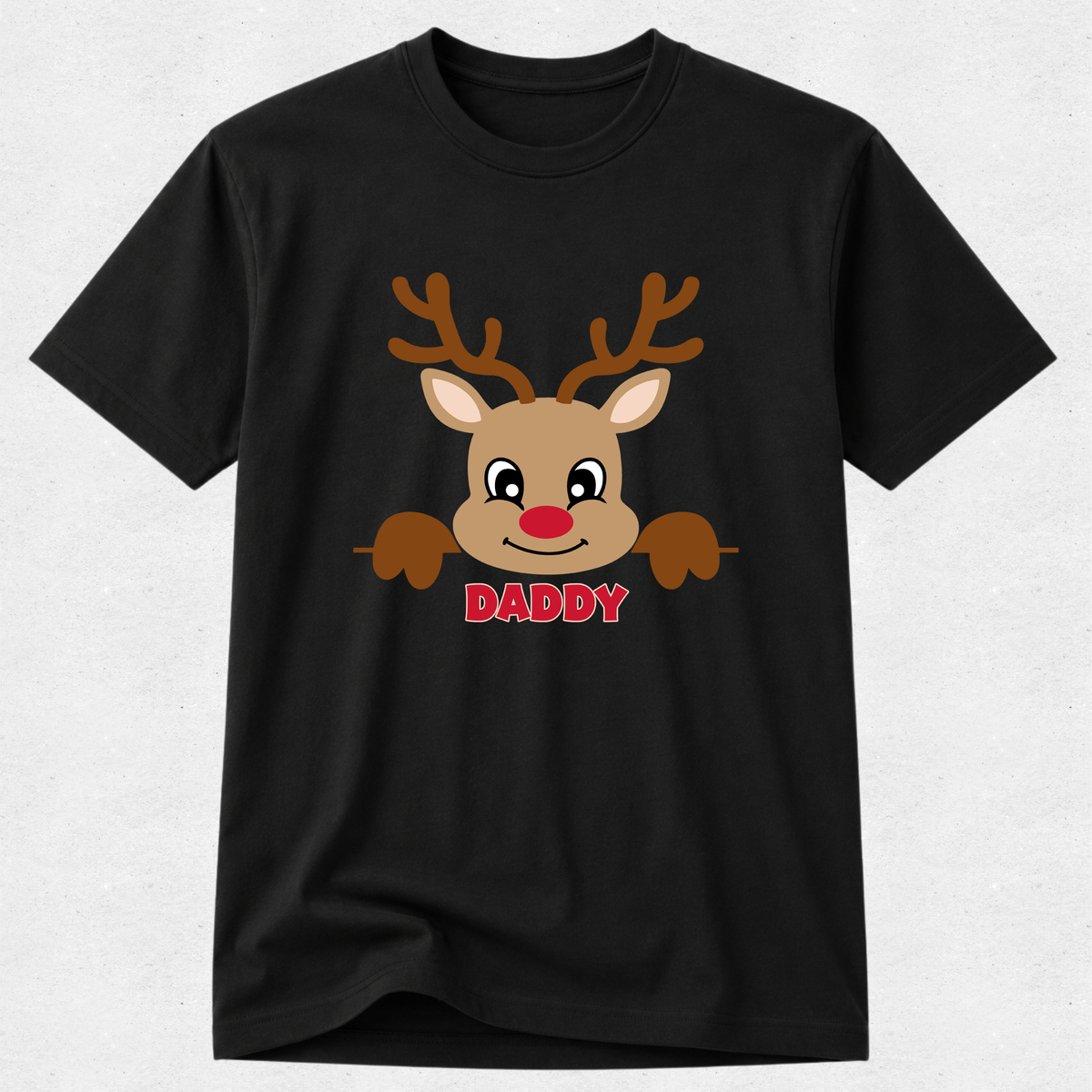 Reindeer Peeking - Personalised Christmas Tshirt