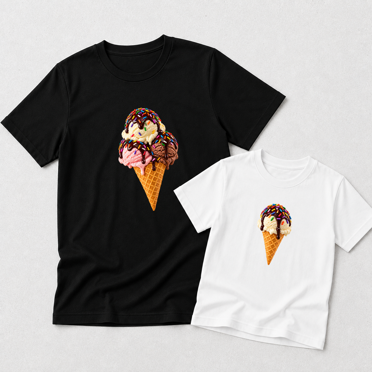 Matching Parent & Child Tshirt - Ice Cream