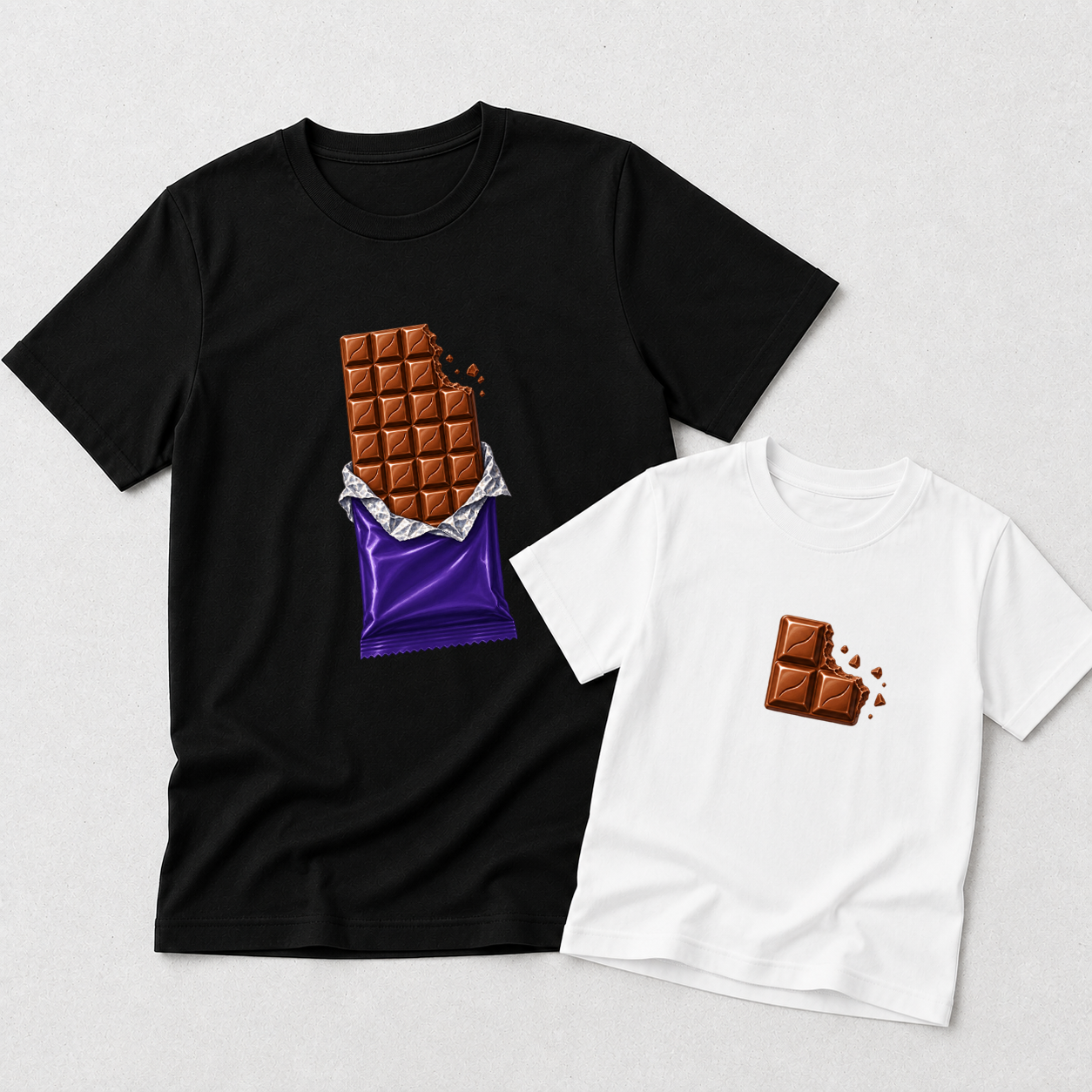 Matching Parent & Child Tshirt - Chocolate Block