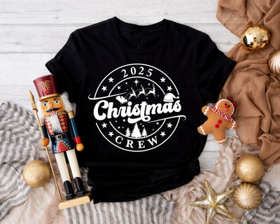 Close-up of Festive Family Crew Christmas Tshirt design