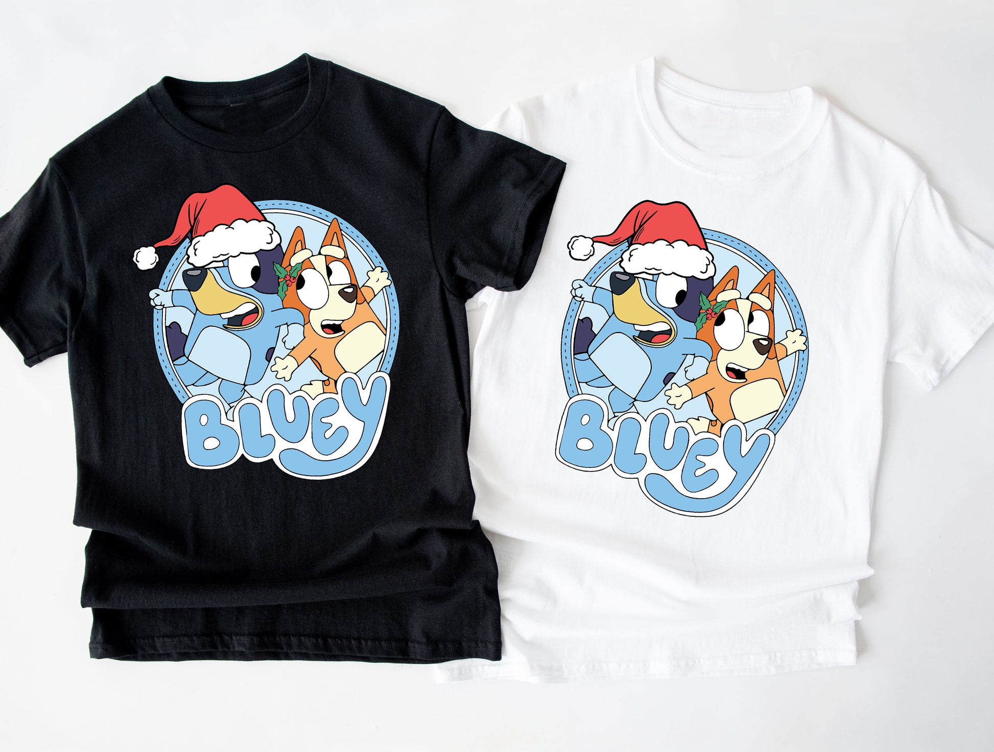 Bluey holiday graphic t-shirt for family Christmas outfits