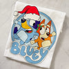 Festive Bluey & Bingo Christmas shirt for kids and adults