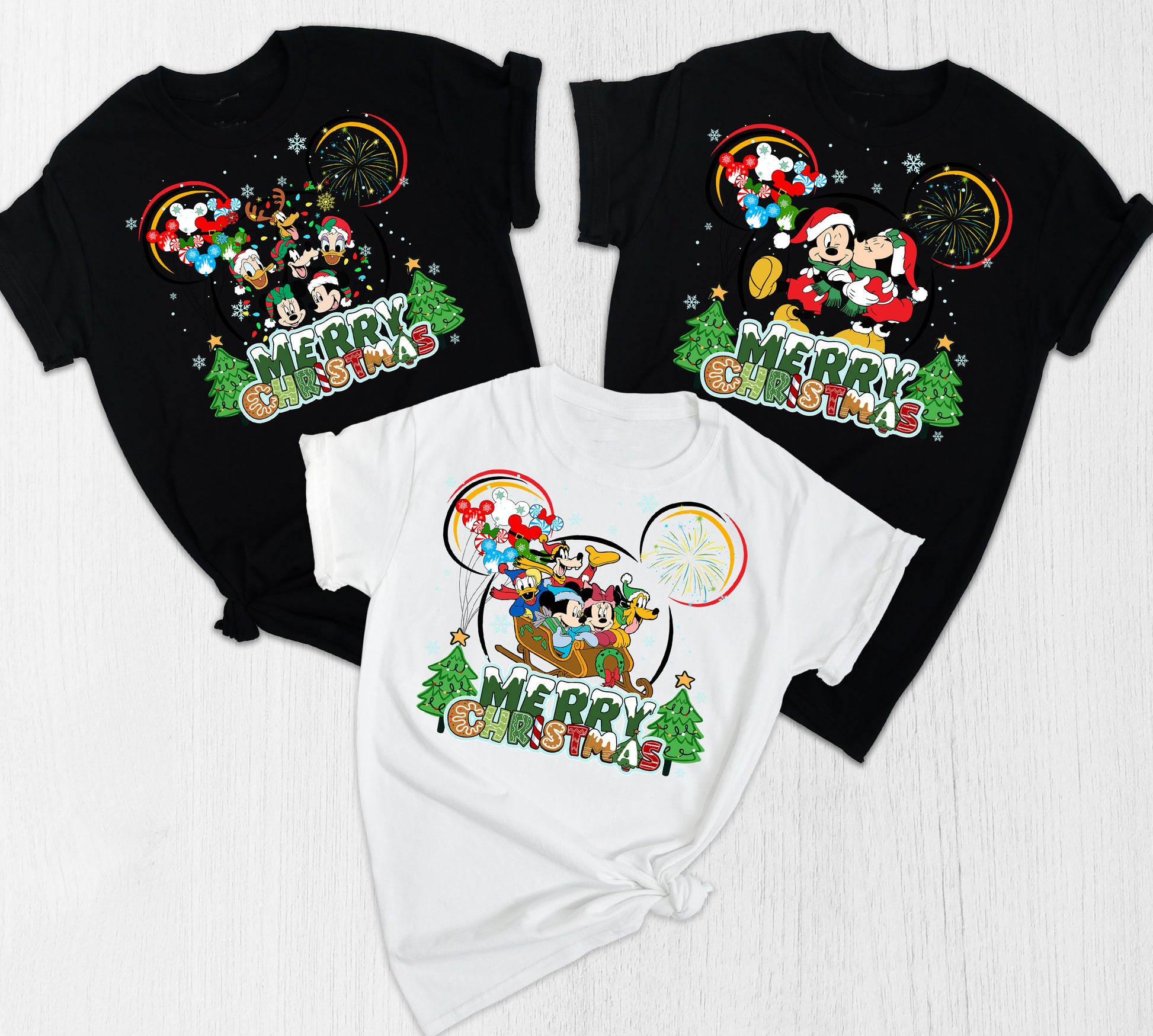 Merry & Bright Disney inspired Christmas shirt for family outfits