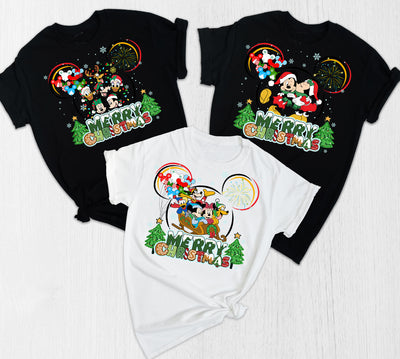 Merry & Bright Disney inspired Christmas shirt for family outfits