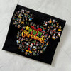 Festive wreath design Christmas t-shirt with Disney inspired characters