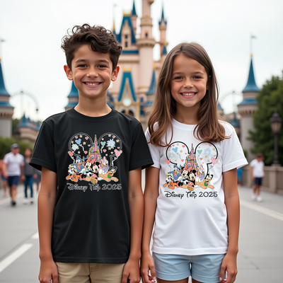 Whimsical Disney graphic tee – Balloon Parade shirt styled for park wear