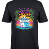 Black t-shirt with a colorful 'Family Cruise 2026' graphic design featuring a cruise ship and palm trees.
