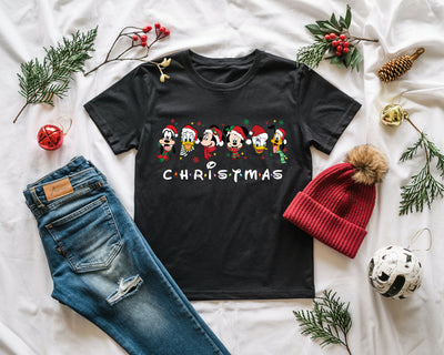 Christmas Disney themed Friends style shirt for family outfits