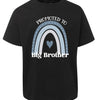 Black t-shirt with rainbow and heart design, text 'Promoted to Big Brother' on a white background