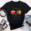 Matching cruise family t-shirts in navy with custom names for group travel