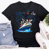 Flat lay of Mouse Ahoy Disney Cruise inspired t-shirt showing full front design - black shirt