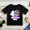 Gabby's Dollhouse themed birthday t-shirt folded