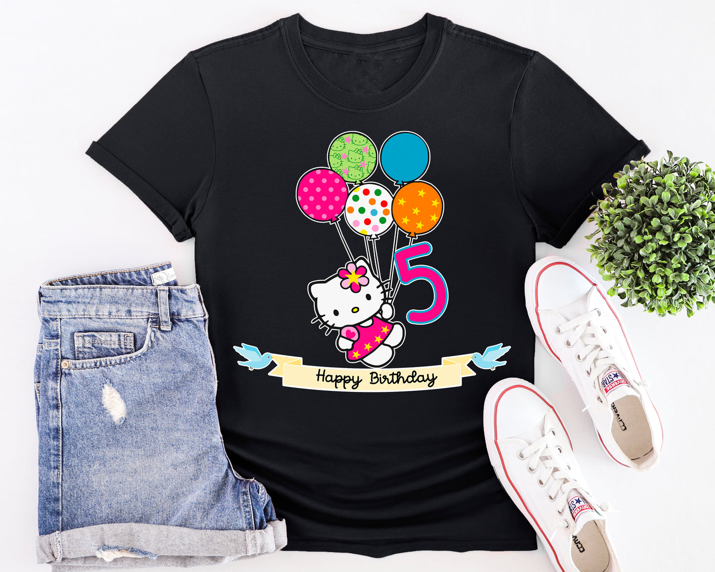 Hello Kitty Inspired Birthday Tshirt
