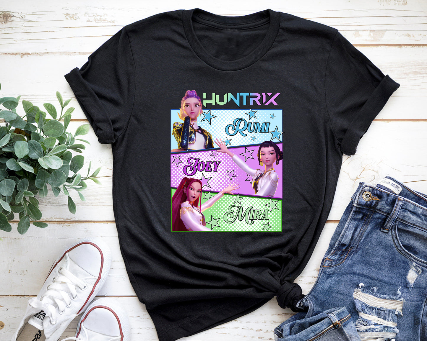 Huntrix Demon Hunters inspired K-Pop Idol Nation graphic tee
