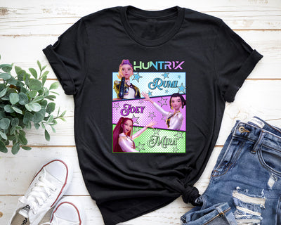Huntrix Demon Hunters inspired K-Pop Idol Nation graphic tee