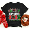 Christmas matching family tees for parties and gatherings, stylish holiday outfit.