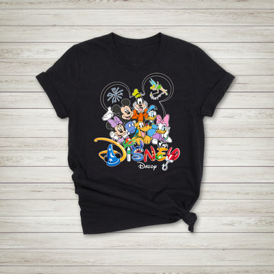 Magical castle graphic tee in pastel fairytale style