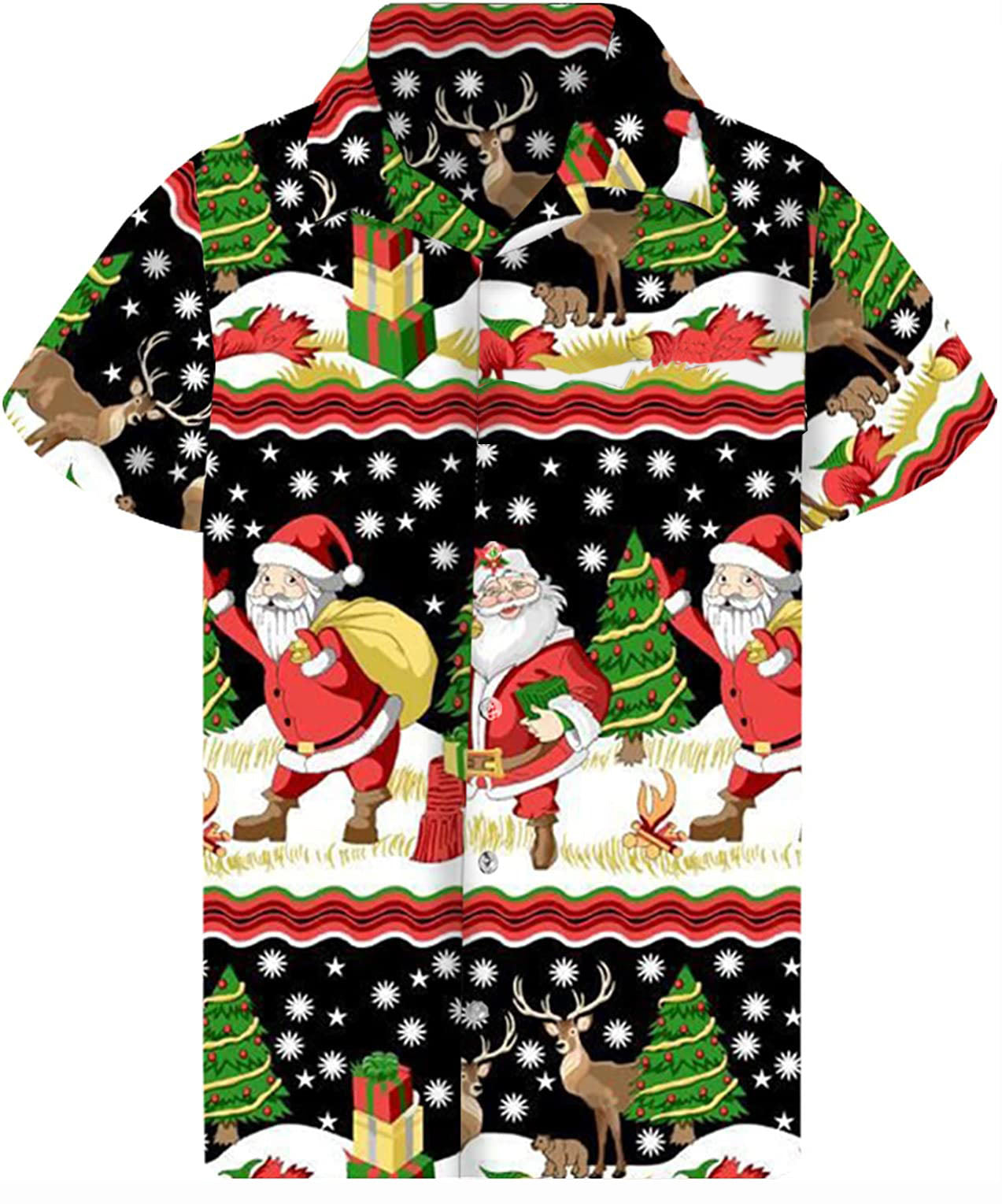 Christmas Button Up Shirt  – Large Santas