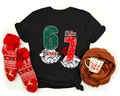 Santa Hands Christmas Craze 67 shirt displayed flat