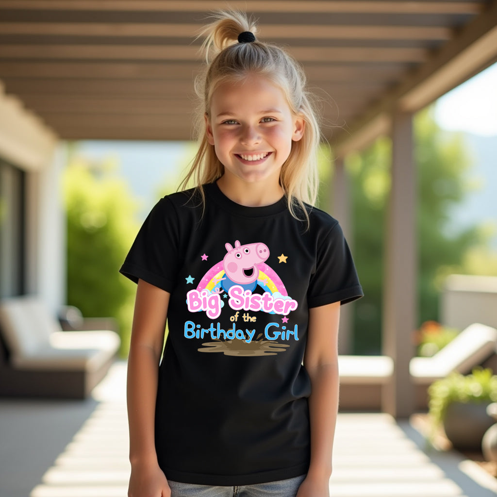 Muddy Puddles - Big Brother or Sister - Peppa Pig Inspired Birthday T-Shirt
