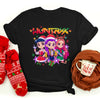 Pop Dreamers 3D Demon Hunters Christmas K-Pop graphic t-shirt, bold holiday fashion.