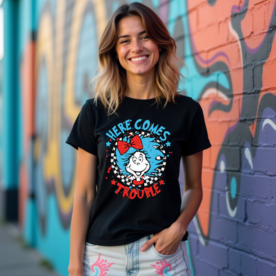 Dr Seuss Here Comes Trouble Tshirt
