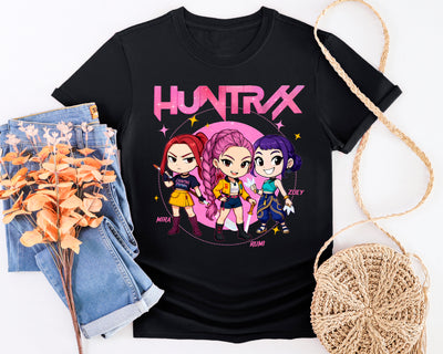 Bright and playful K-Pop Demon Hunters Bubble Pop Queens graphic tee