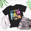 Bold neon graphic K-Pop Demon Hunters Huntrix inspired tee