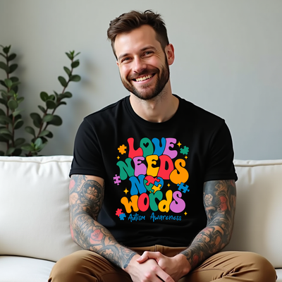 Love Needs No Words Autism Awareness Tshirt