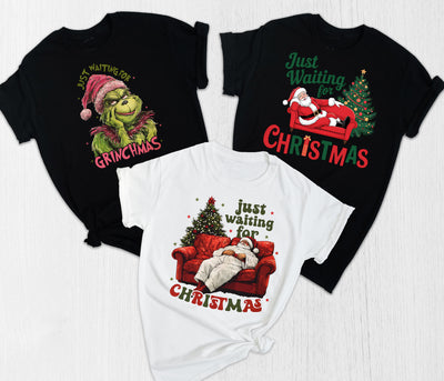 Holiday graphic tee with Christmas and Grinchmas design
