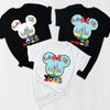 Adult wearing Magical Family Trip Disney-themed t-shirt, styled for a vacation day.