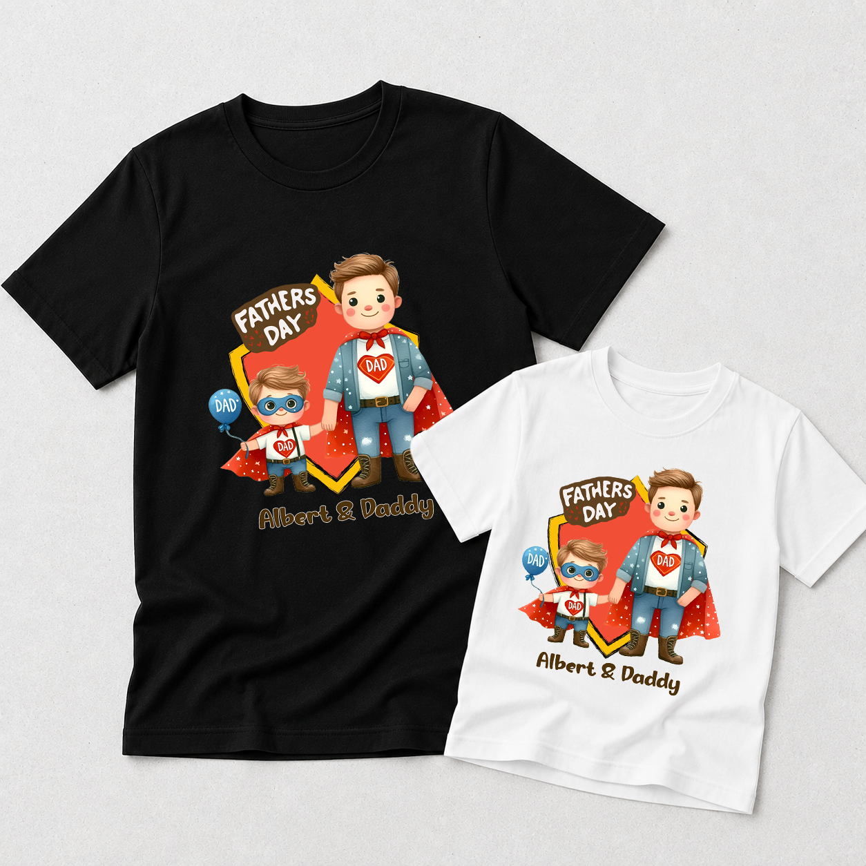 Superhero Dad Series 2 - Fathers Day Matching Tshirt