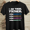 Father’s Day custom dad tee with galaxy swords design