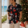 Christmas Button Up Shirt  – Black