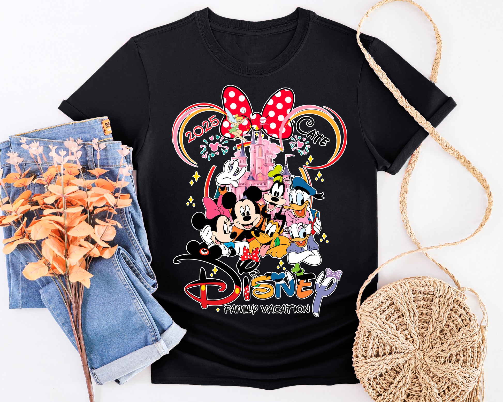 Pink castle Disney inspired t-shirt for fans and park outfits