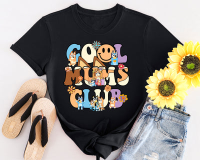 Cool mum graphic tee inspired by Bluey