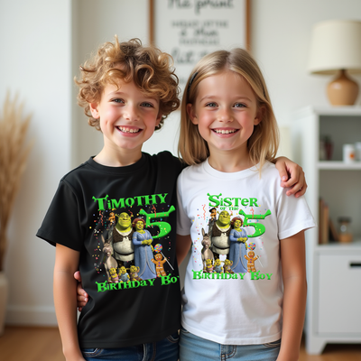 Shrek Inspired Birthday Family Tshirt